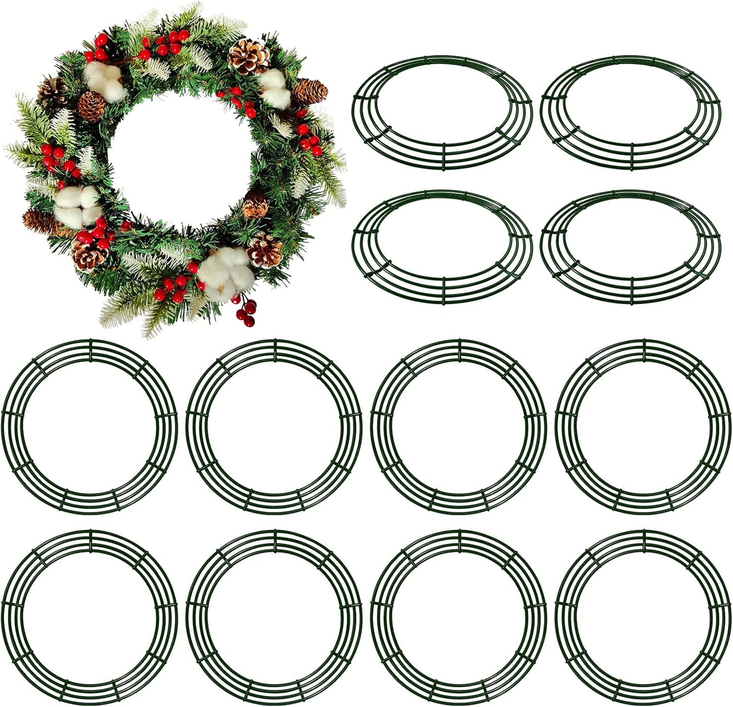 18 Inch Metal Wreath Frame Wire Rings for DIY Home Decor