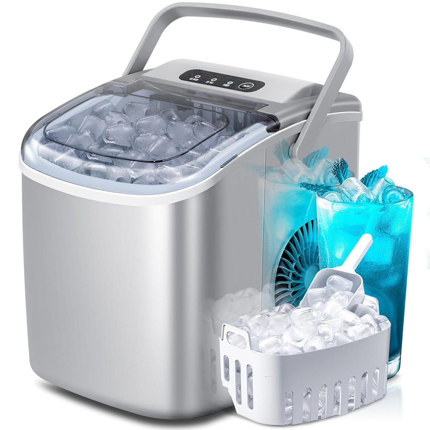 Portable Countertop Ice Maker Machine for Quick Ice Cubes
