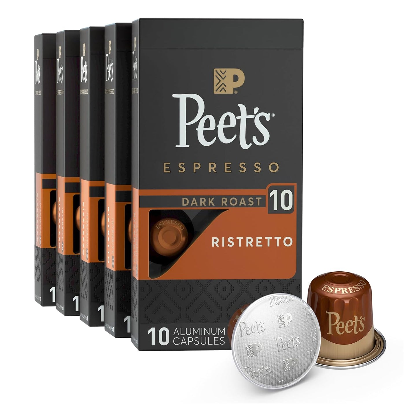 Peet's Dark Roast Espresso Capsules - Bold Ristretto Flavor