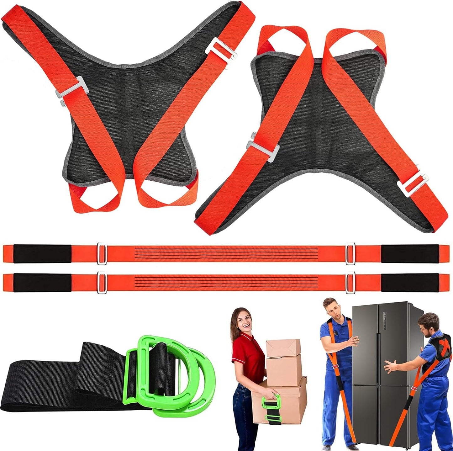 Anti-Slip Moving Straps for Heavy Duty Lifting Up to 800 lbs