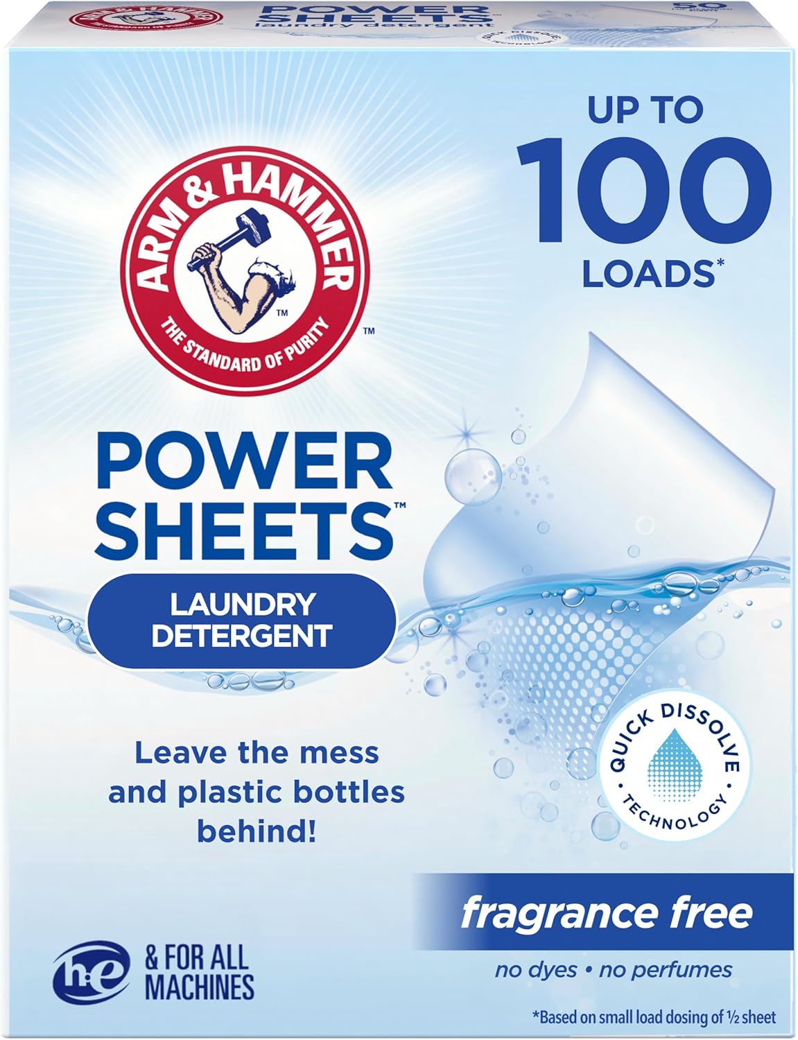 Arm & Hammer Power Sheets - 100 Small Loads in 1 Sheet!