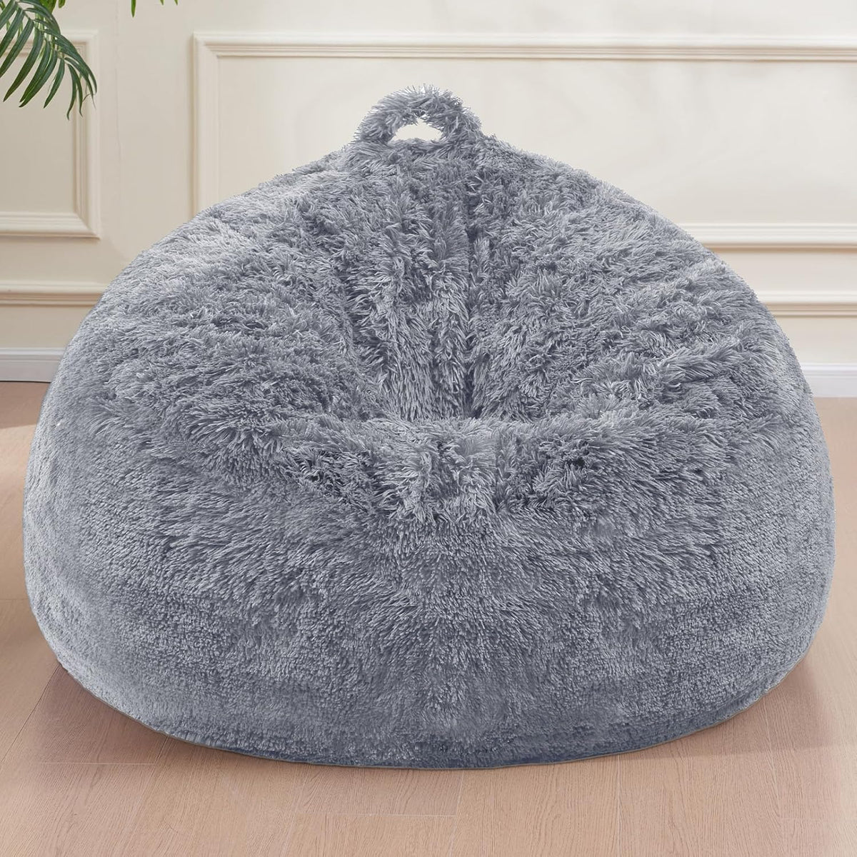 Soft Faux Fur Bean Bag Cover for Cozy Storage and Comfort