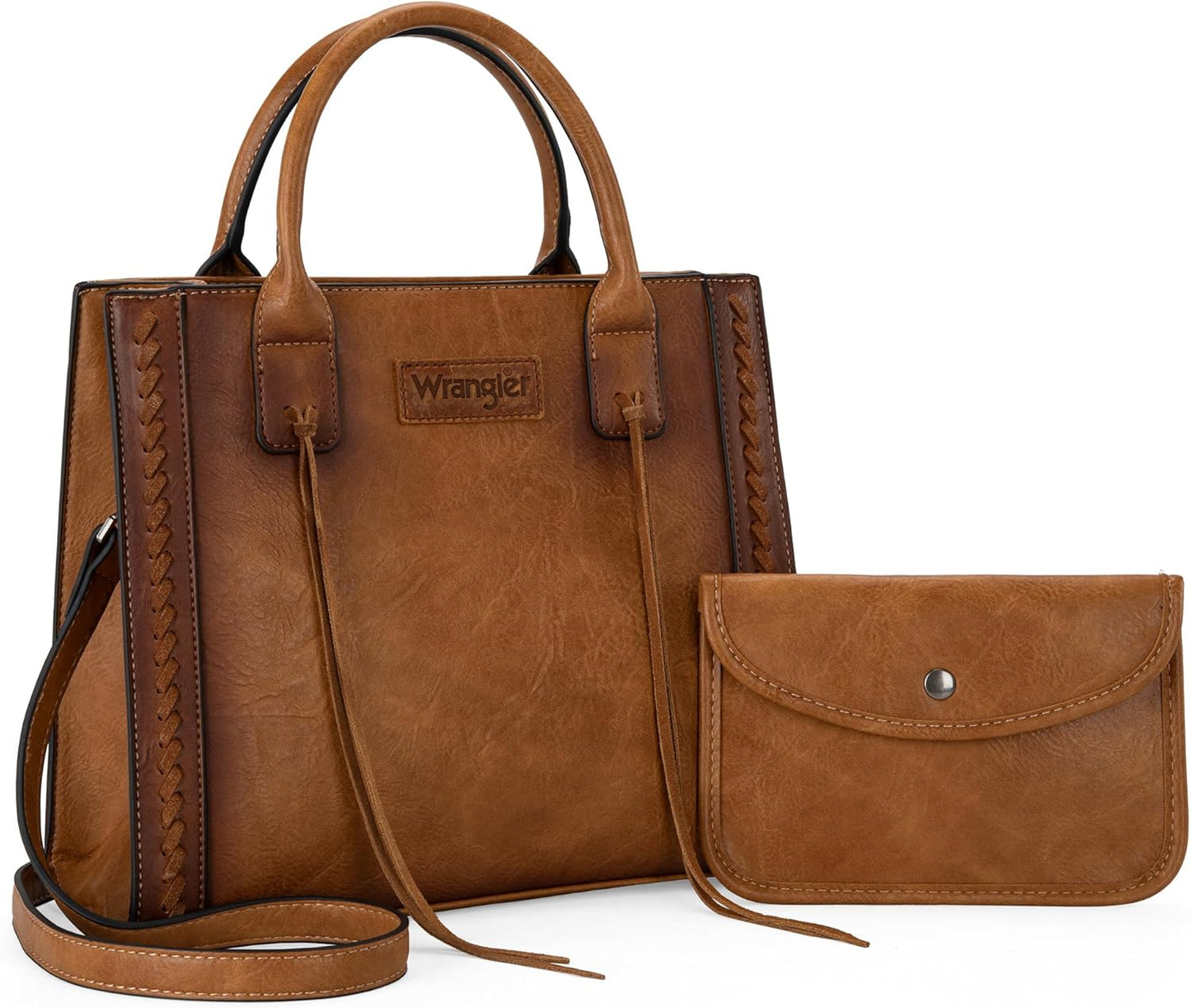 Wrangler Tote Bag for Women - Western Cowhide Purse Set