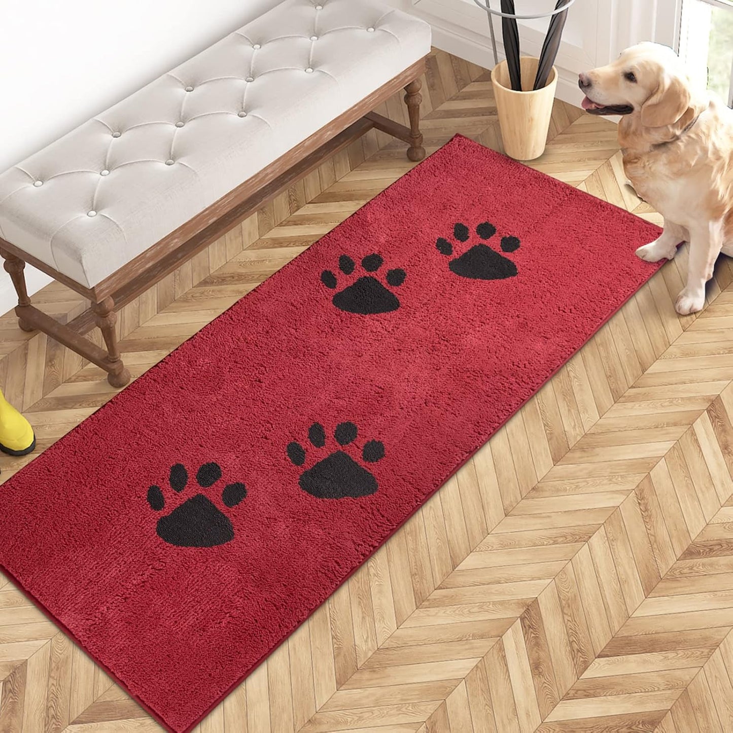 Dirt Trapping Door Mat 24in x 59in for Muddy Shoes and Paws