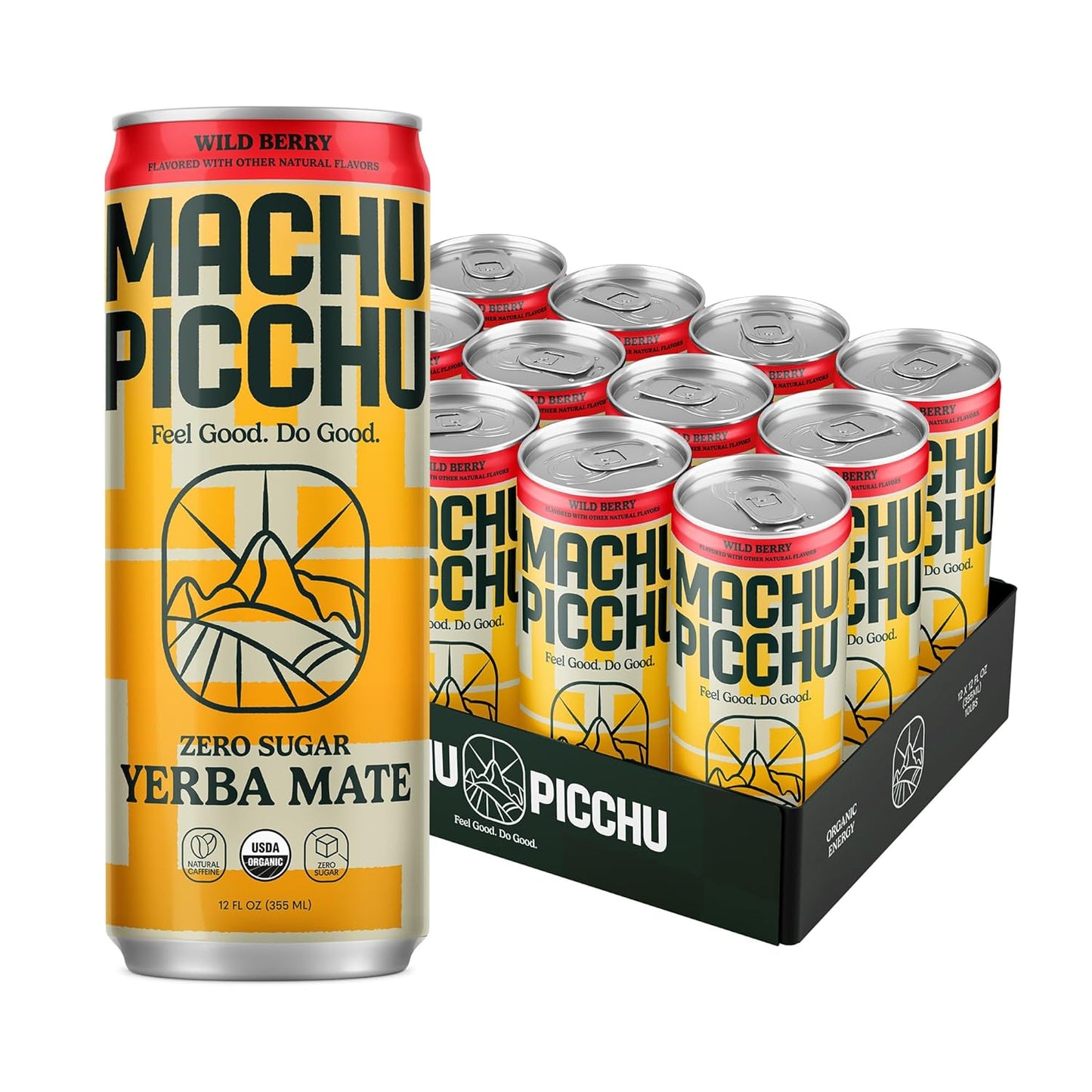Machu Picchu Energy Zero Sugar Yerba Mate Clean Energy Drink