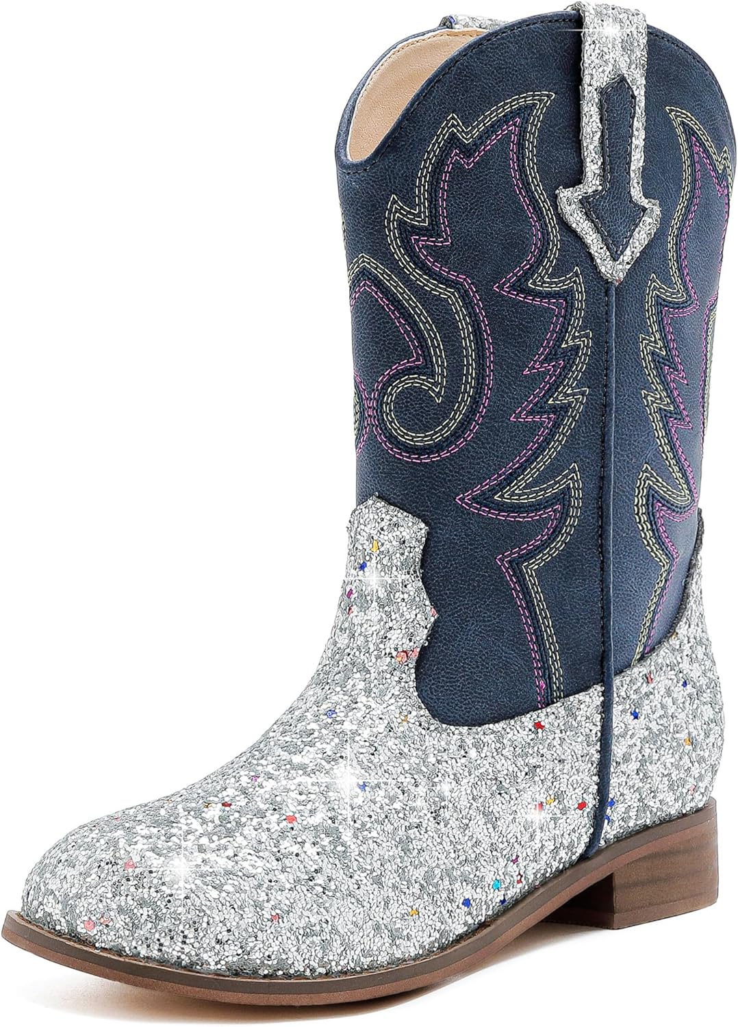 Girls Cowgirl Boots Glitter Toddler Cowboy Boot for Kids