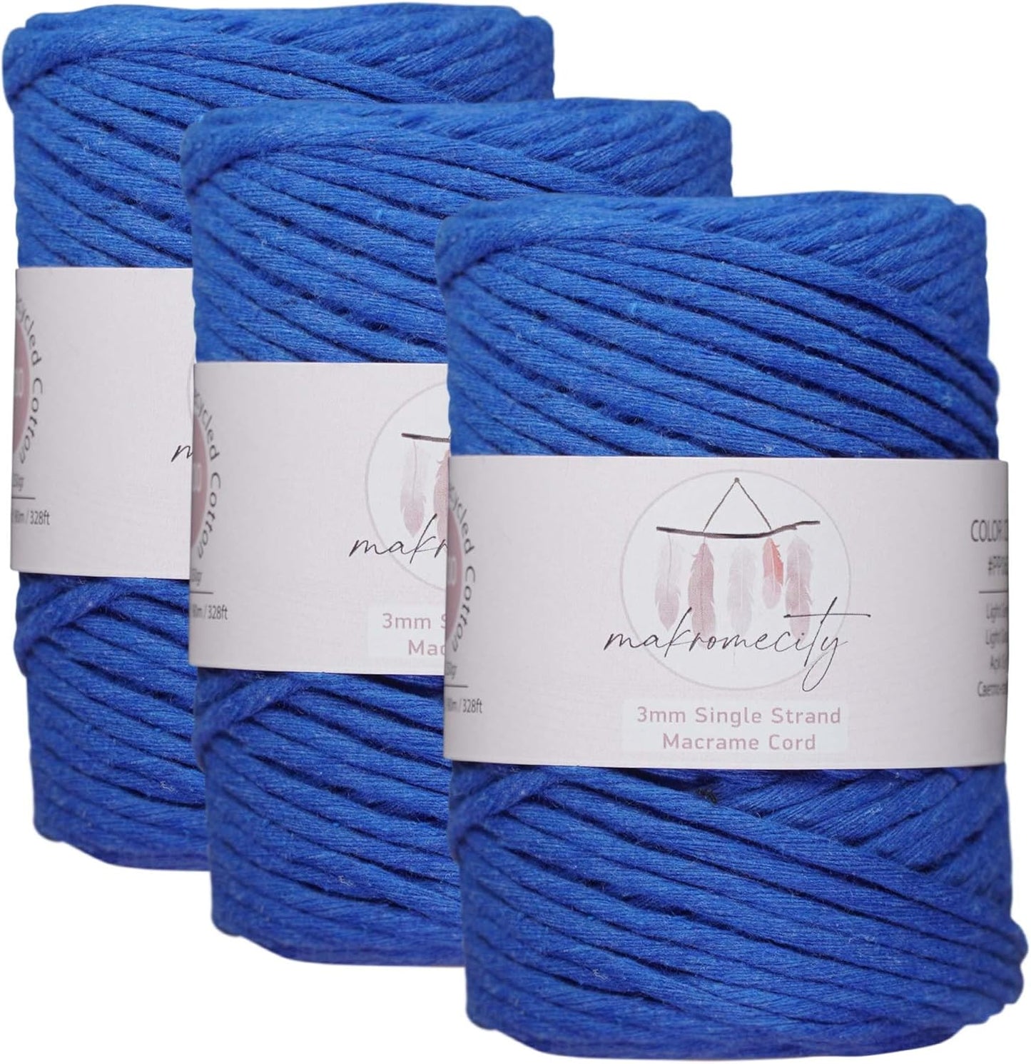 3 Skeins of 3mm Macrame Cord for All Your Crafting Needs