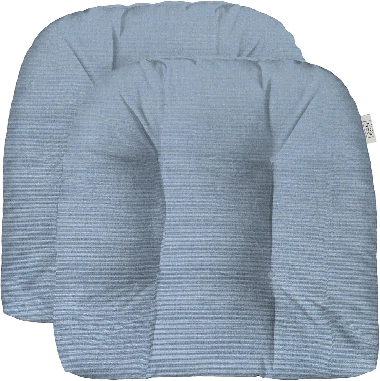 Sunbrella Tufted Wicker U-Shape Cushions Set of 2 for Patio