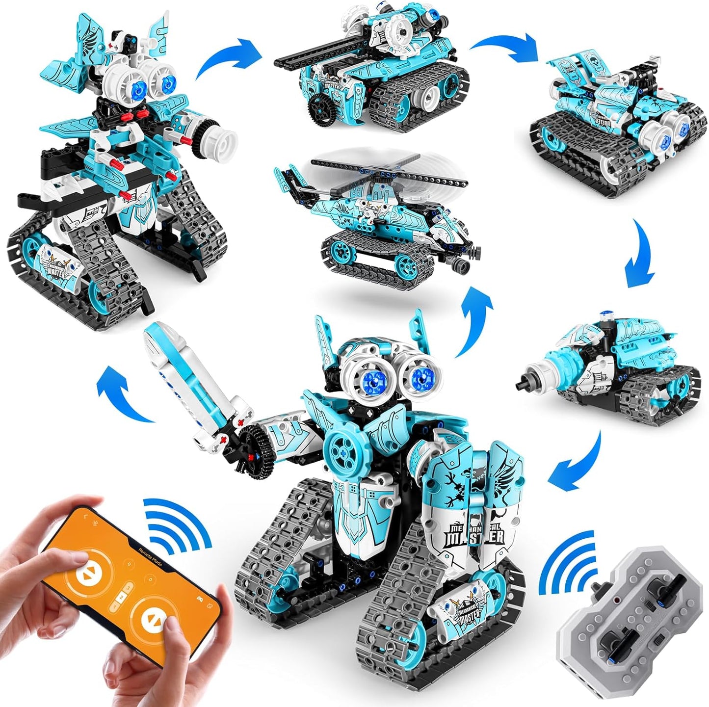 Amy&Benton 6-in-1 Remote Control STEM Robot Kit