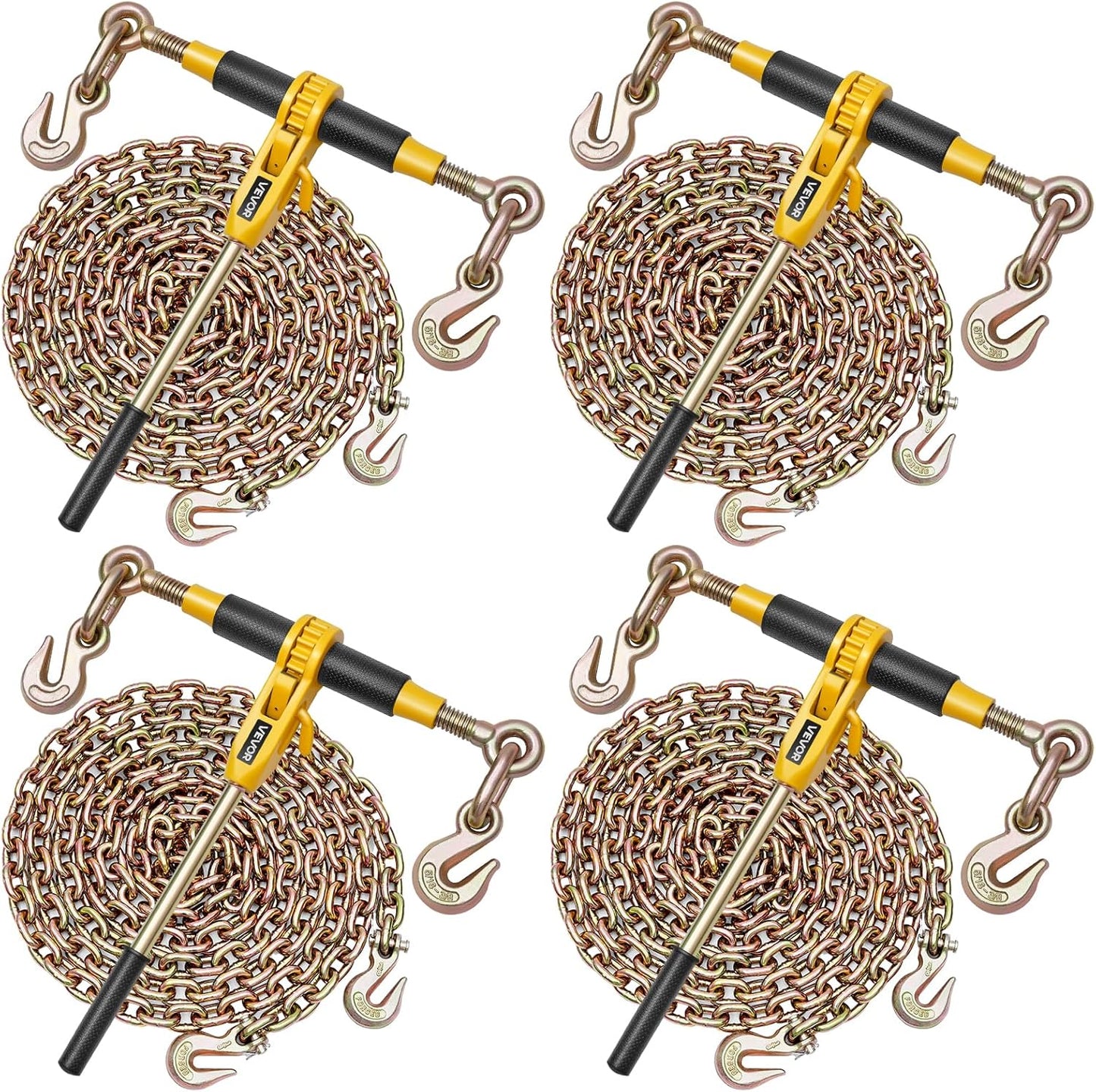 VEVOR Ratchet Chain Binder Set for Heavy-Duty Hauling Needs