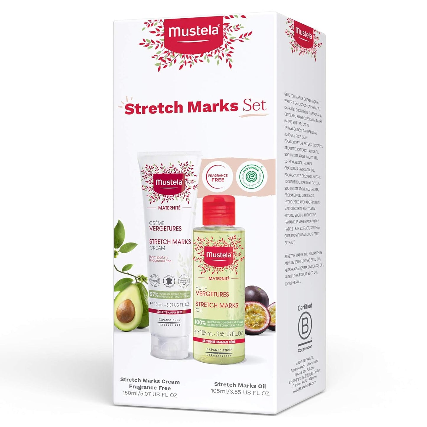 Mustela Maternity Stretch Marks Set for Natural Pregnancy Care