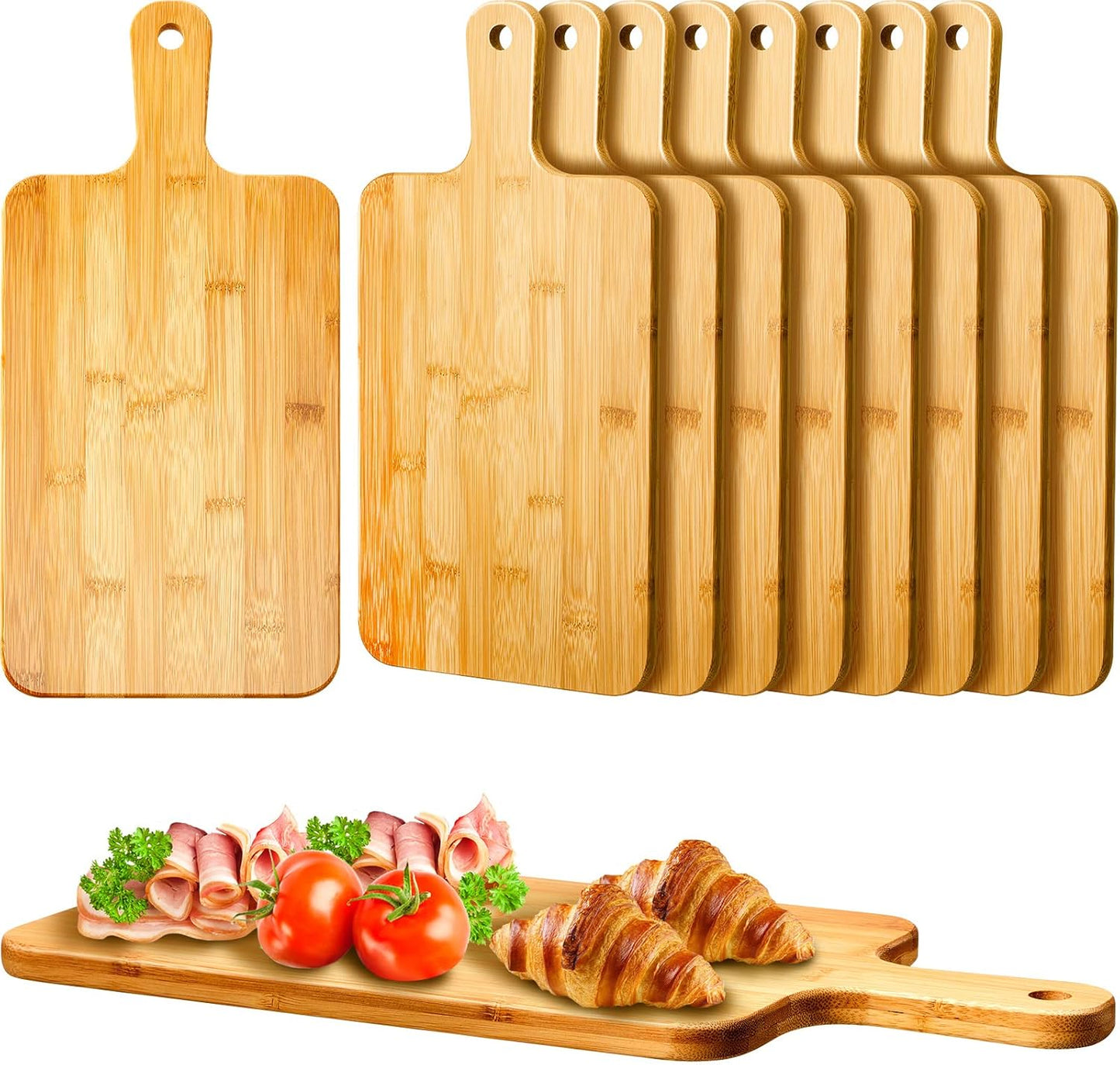 Nuenen Bamboo Wooden Cutting Boards Set for Kitchen Use