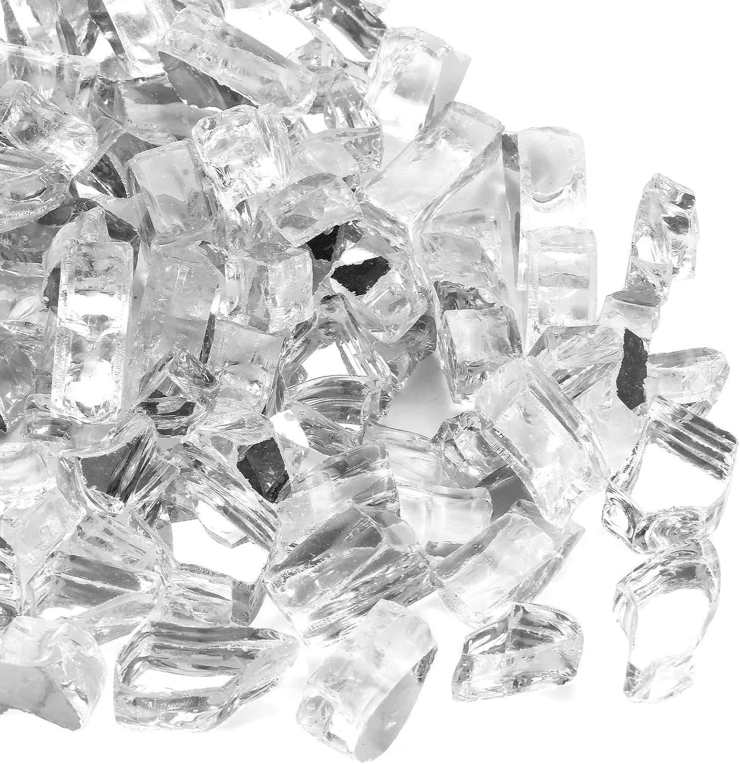 Fire Glass for Fire Pit - 1/2 Inch Reflective Glass Rocks