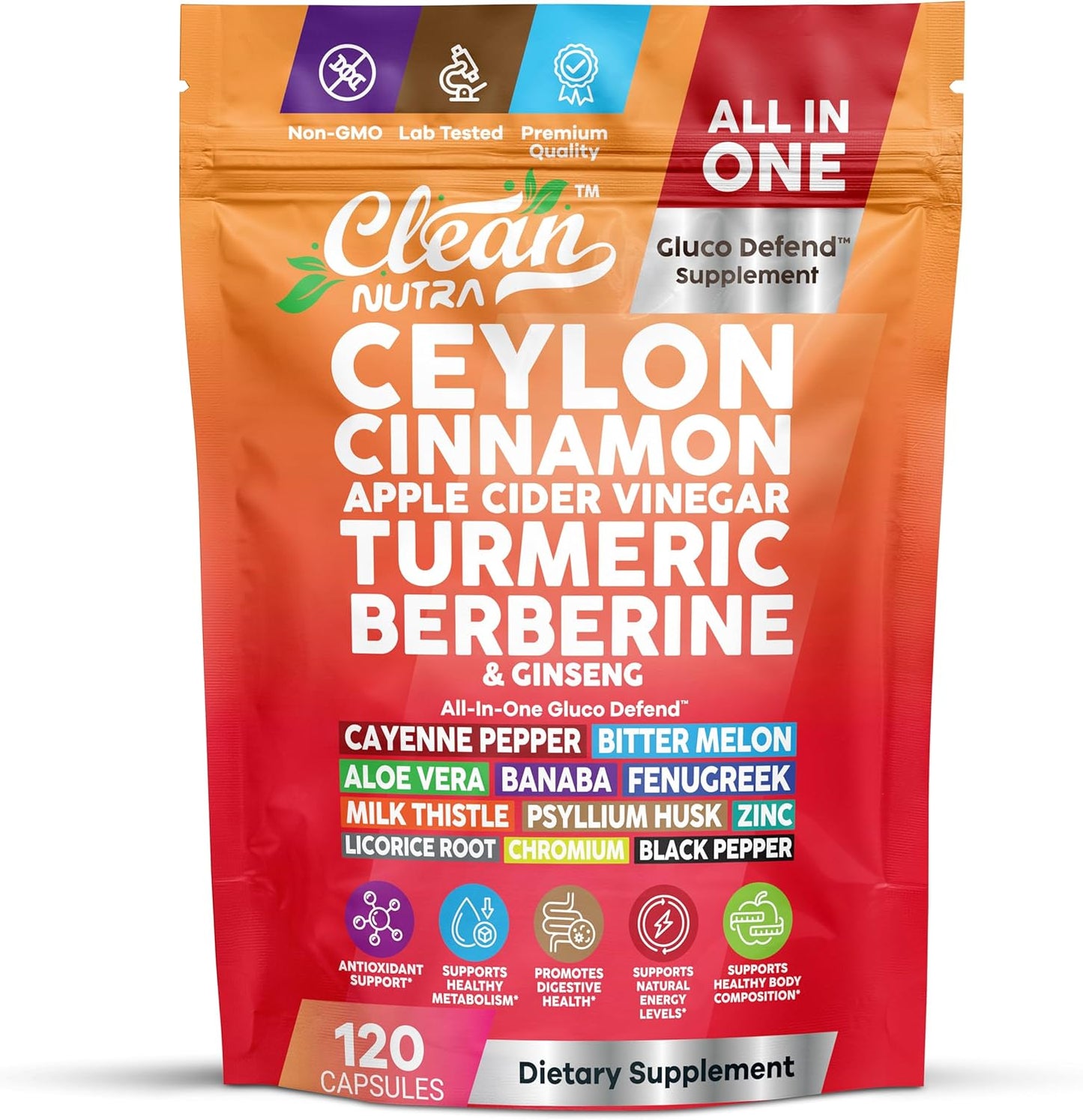 Ceylon Cinnamon Capsules with Berberine and Turmeric Blend