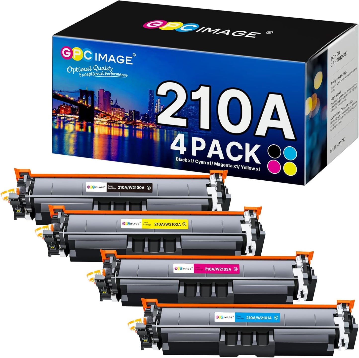 210A Toner Cartridges 4 Pack for HP Color Laserjet Pro Printers