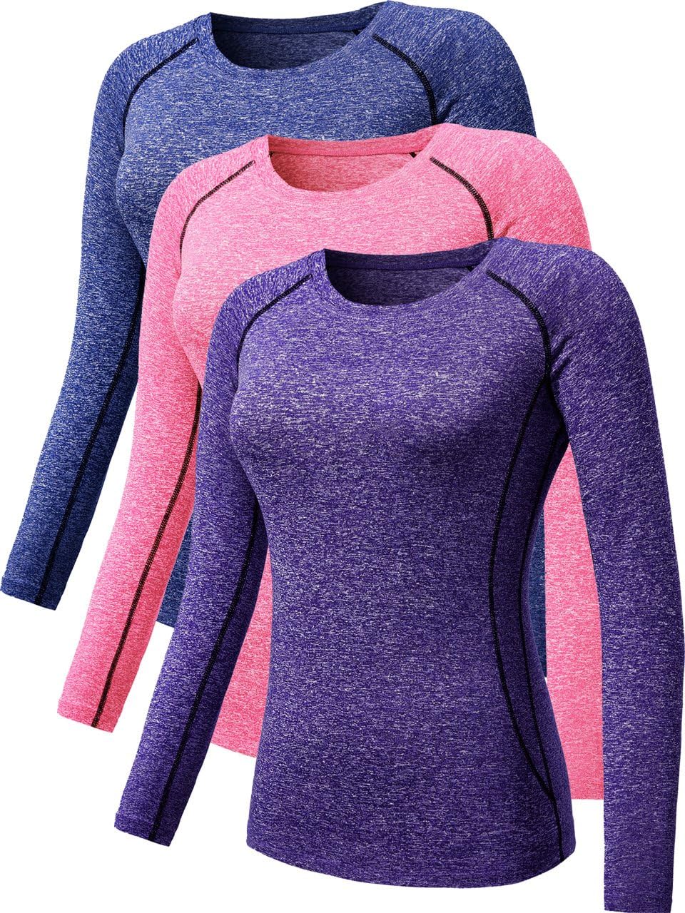 NELEUS Women's Long Sleeve Compression Shirts for Yoga & Running