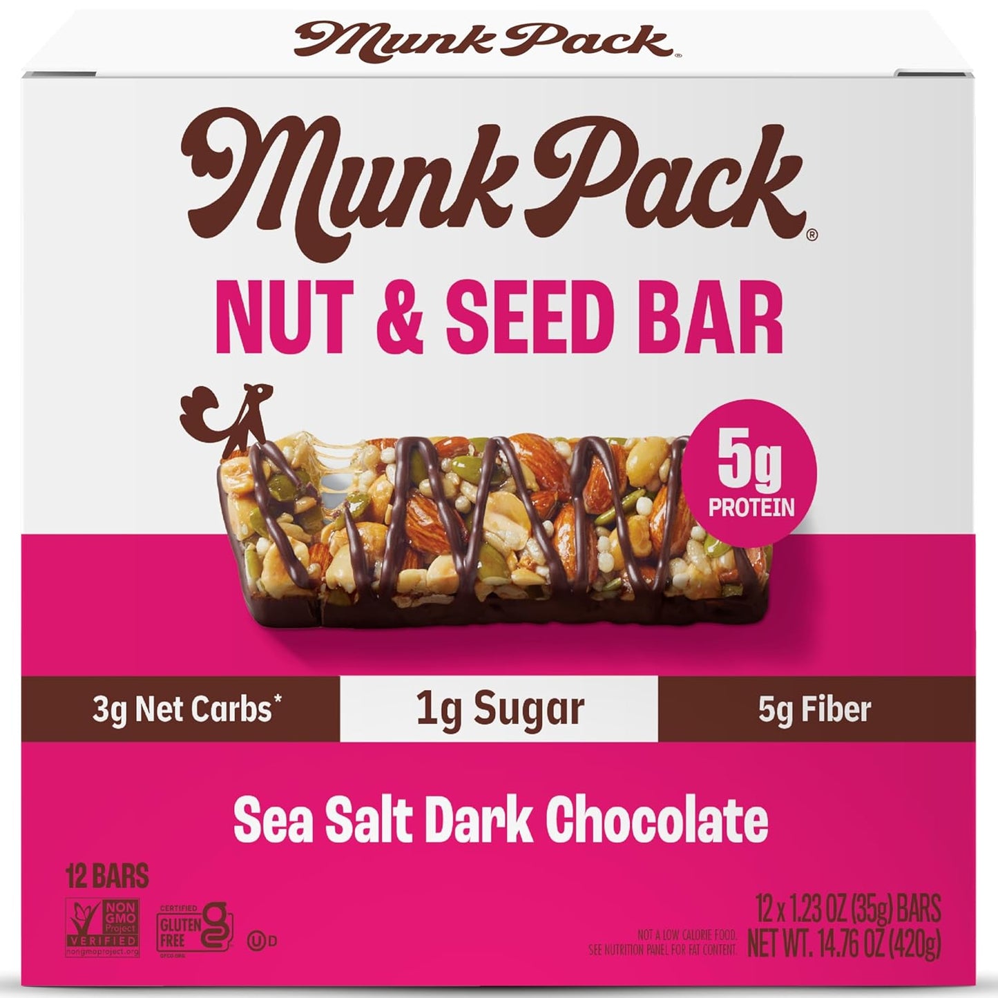 Munk Pack Nut & Seed Snack Bars - Low Sugar Keto Treats