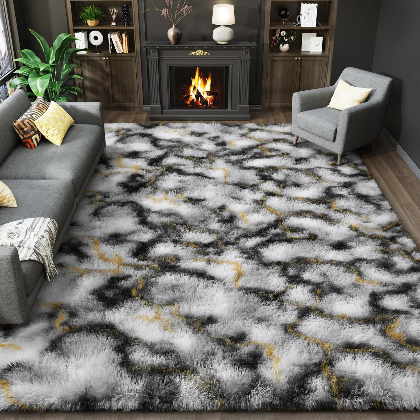 LOCHAS Ultra Soft Indoor Modern Area Rugs for Cozy Living Rooms