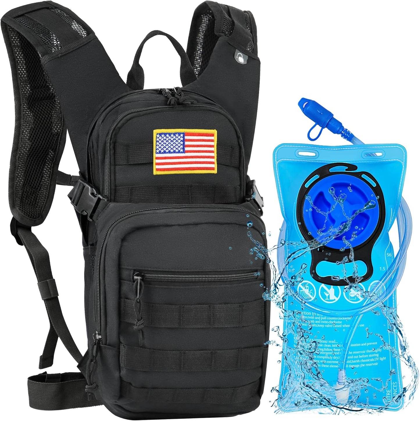 Zavothy Tactical Hydration Backpack + 2L Bladder - Stay Hydrated!
