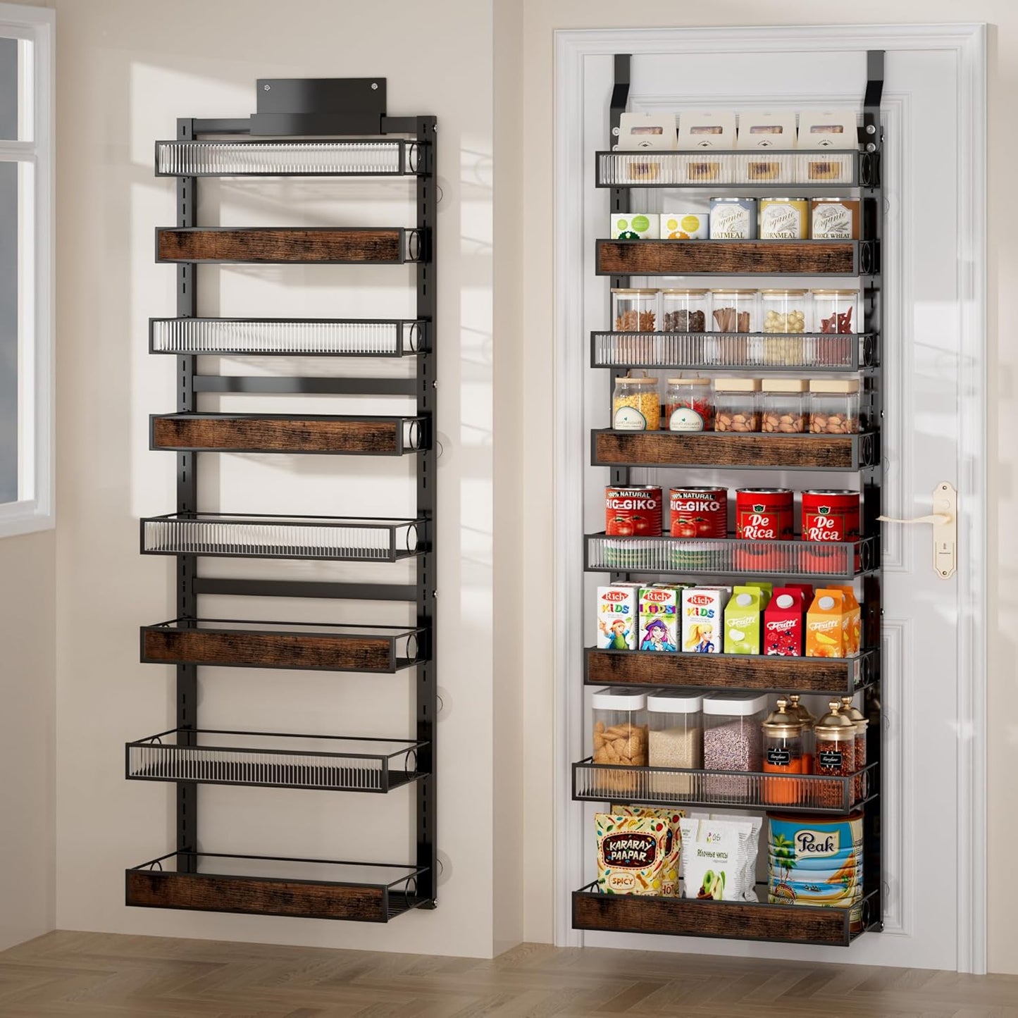 Over The Door Pantry Organizer for Kitchen and Bathroom Storage