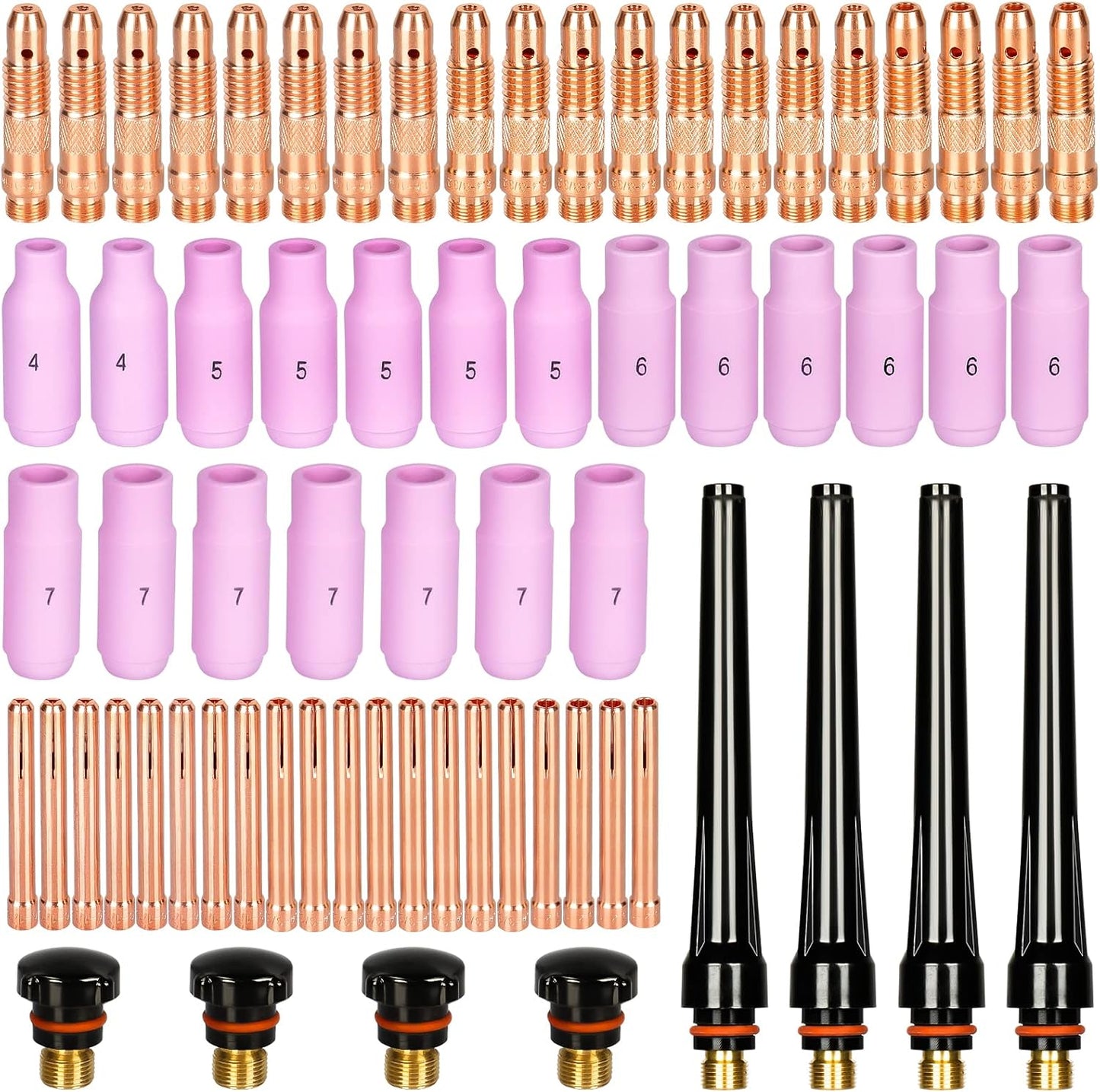 68pcs TIG Torch Consumables Accessories Kit for Welding Needs
