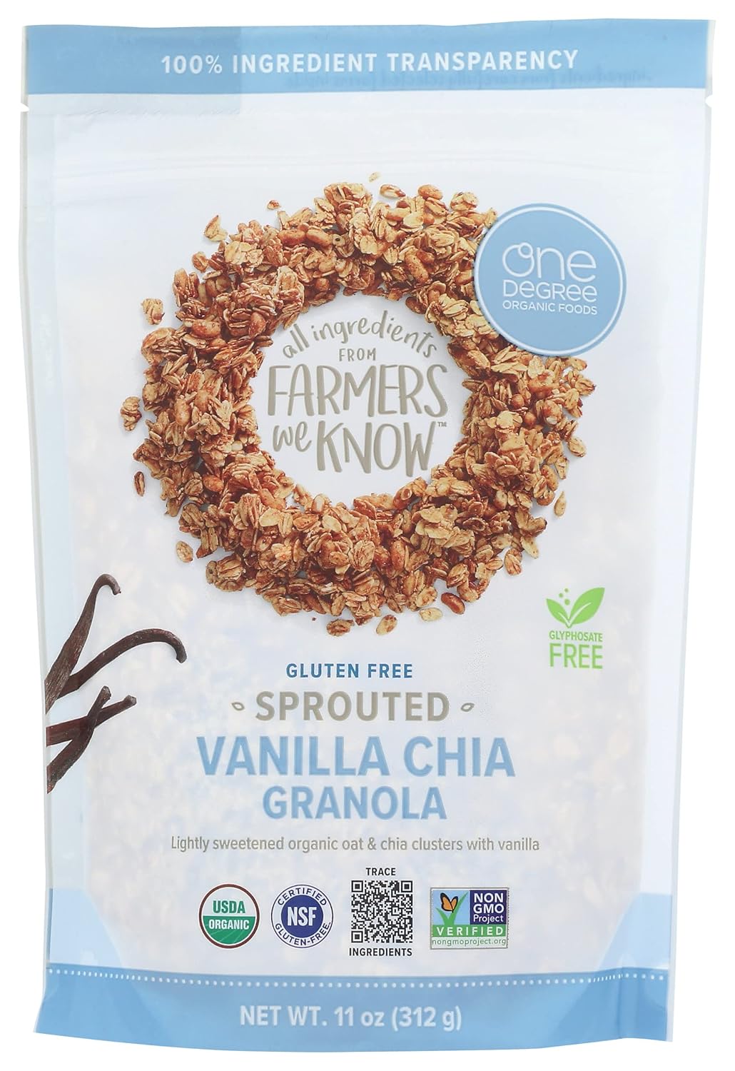 Granola - Oat Vanilla Chia 11oz USA for Healthy Snacking