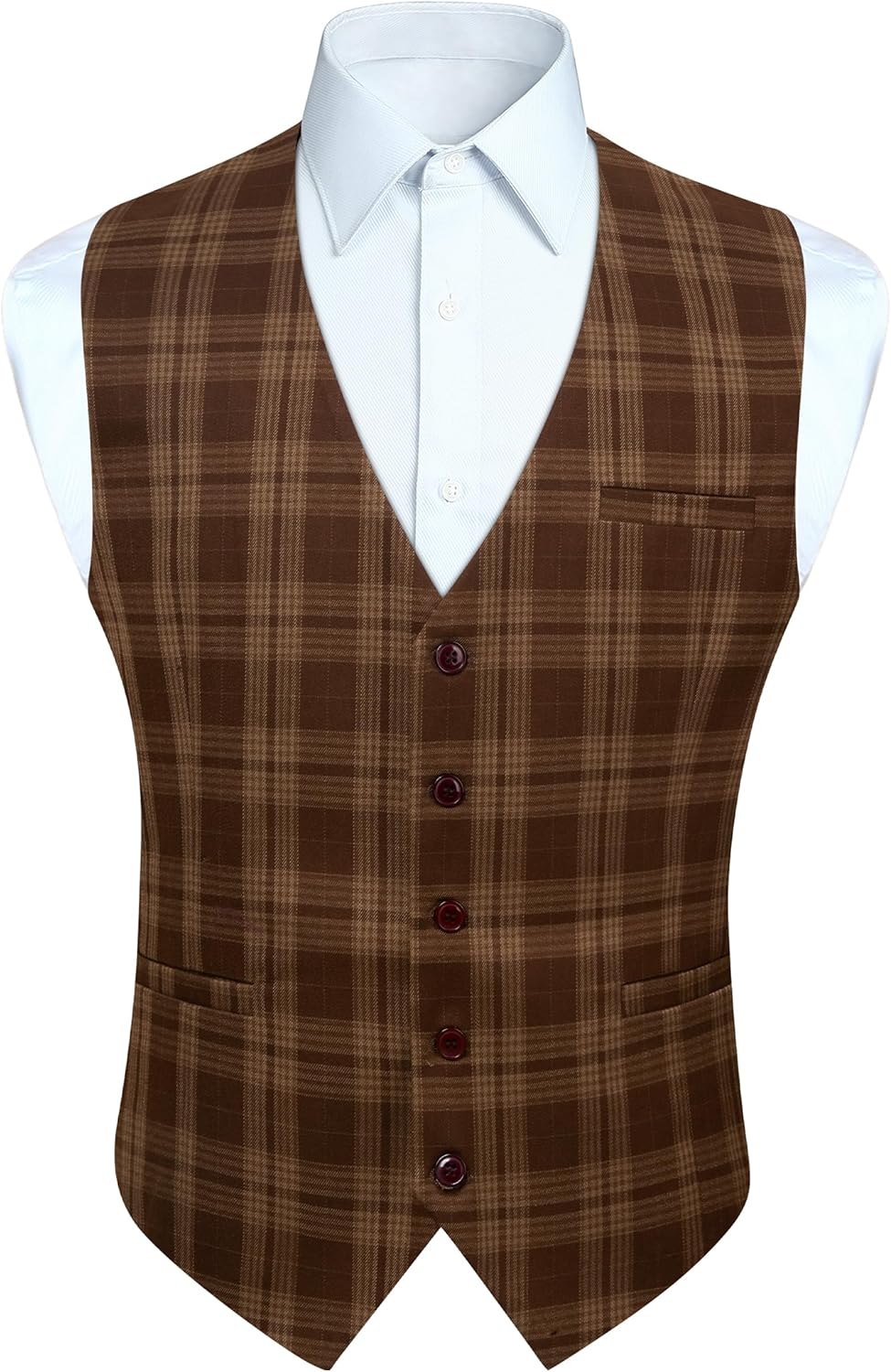 HISDERN Mens Slim Fit Suit Vest for Business and Casual Wear