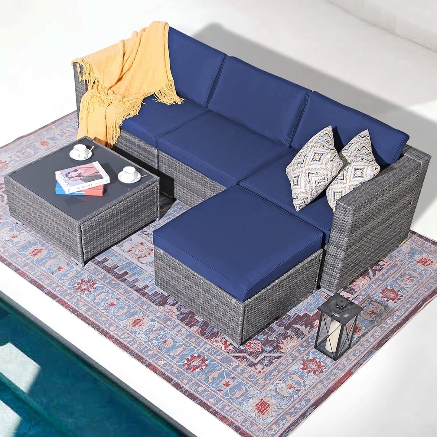 Patiorama 5 Piece Outdoor Patio Furniture Set for Relaxation