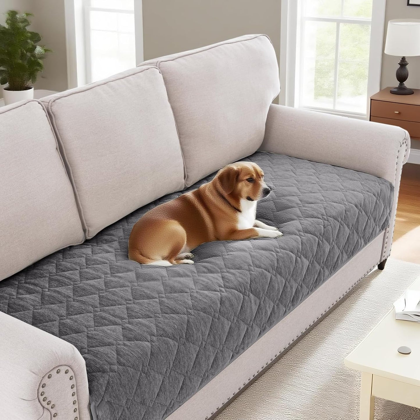 H.VERSAILTEX Couch Cover Chenille Pet Fuzzy Sofa Protector