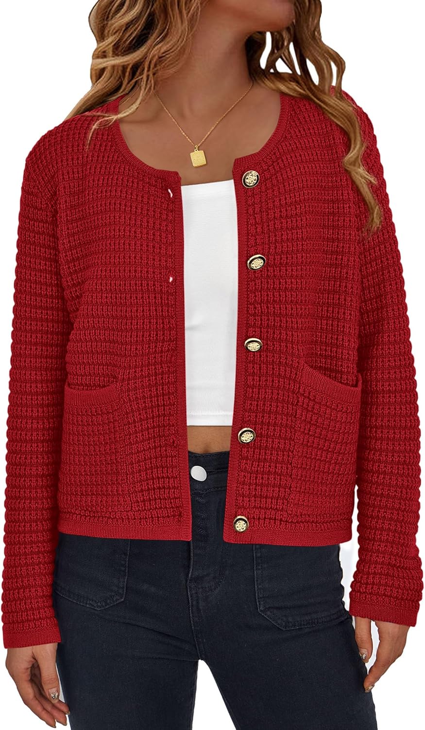 PRETTYGARDEN Women Knit Cardigan Sweaters for Fall Fashion