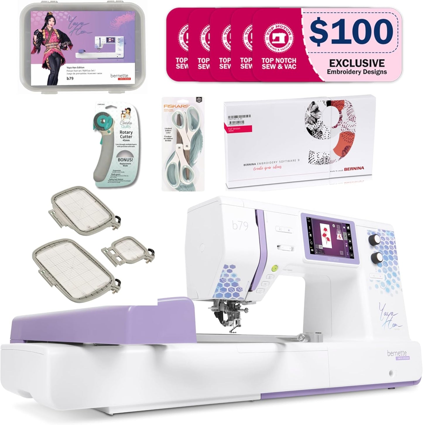 Bernette 79 Yaya Han Edition Deluxe Bundle - Expert-Level Sewing