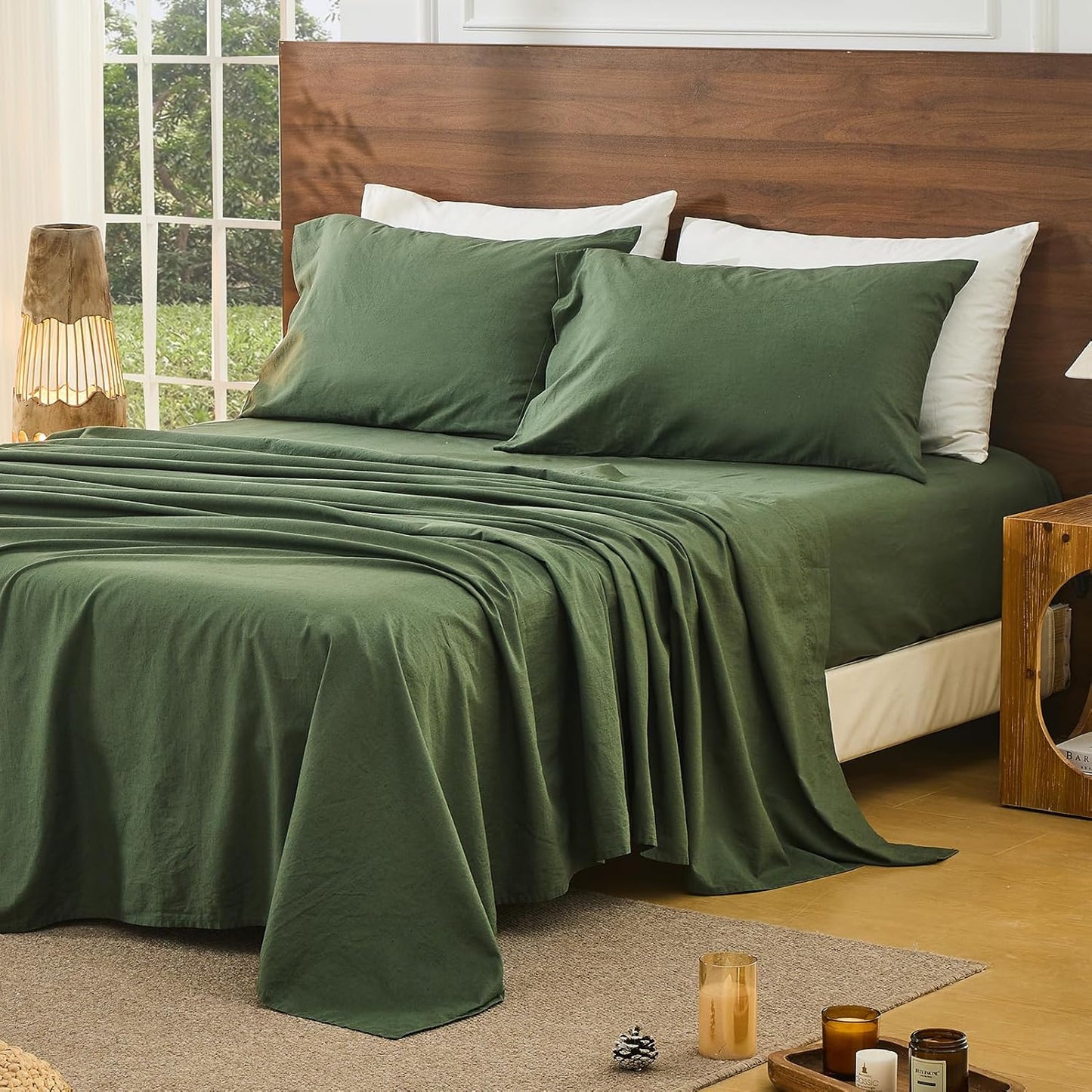 100% French Linen Sheets Queen Size Set for Eco-Friendly Comfort