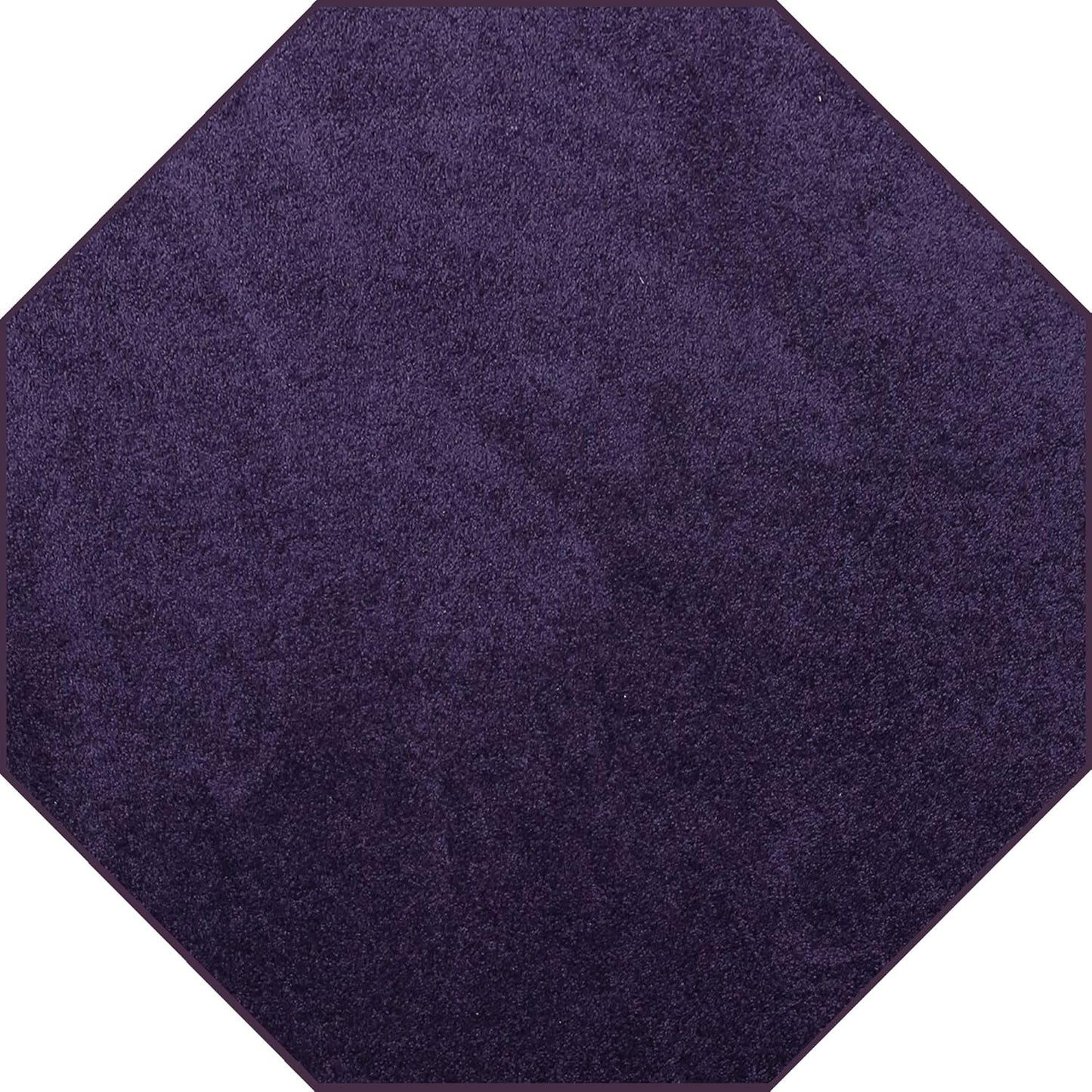 Ambiant Pet Friendly Solid Color Area Rugs Purple - 6ft Octagon