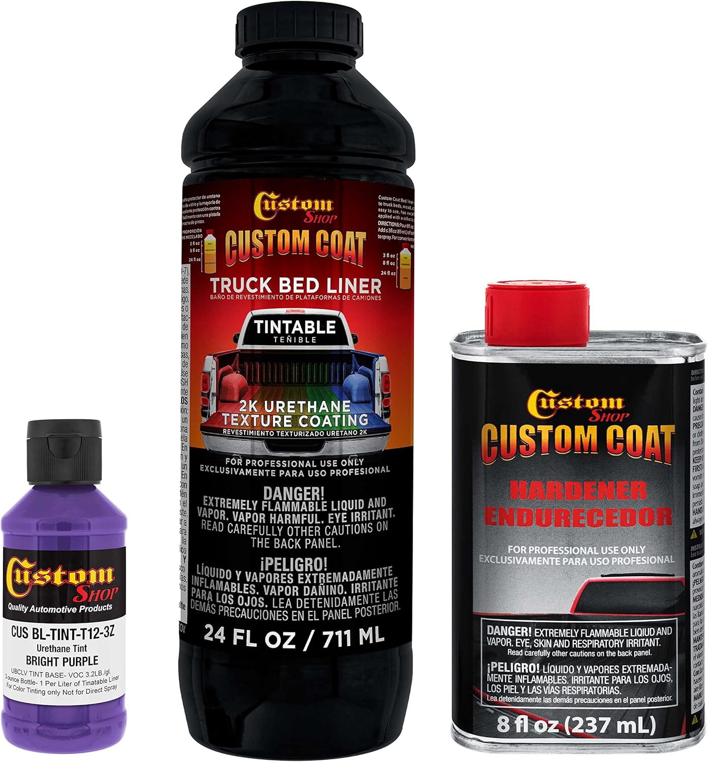 Custom Coat Bright Purple Urethane Spray-On Truck Bed Liner Kit