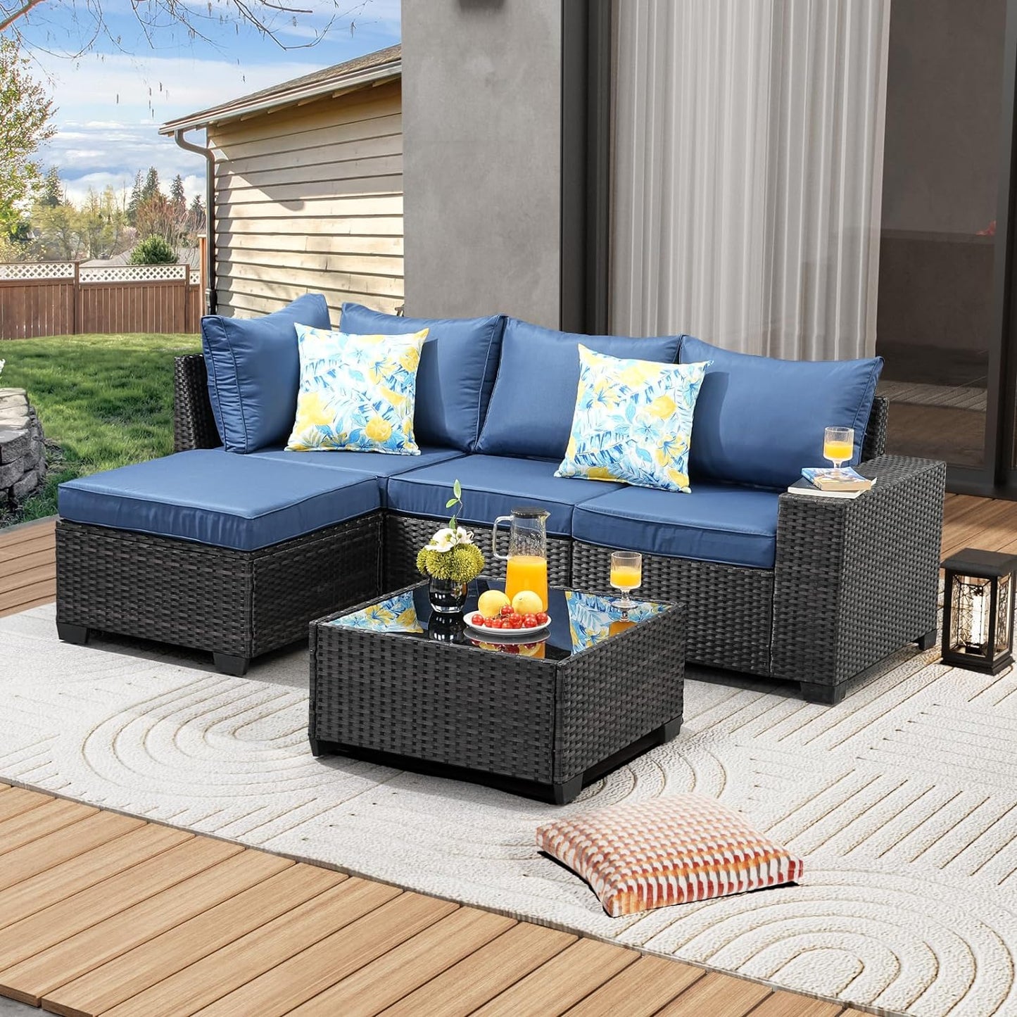 5 Pieces Patio Furniture Set for All-Weather Outdoor Comfort