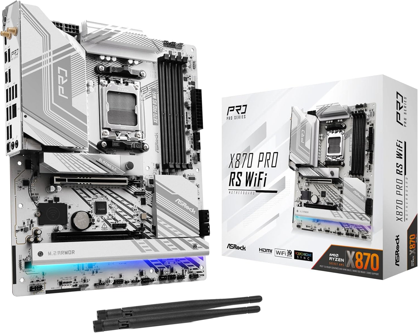 ASRock X870 Pro RS WiFi Motherboard with Advanced Features