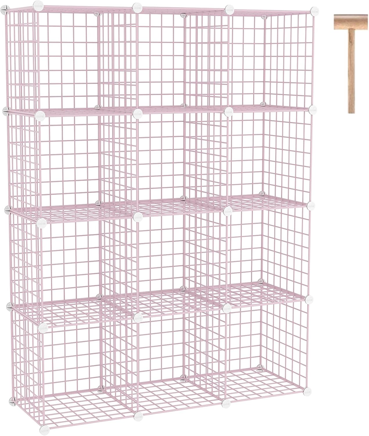 C&AHOME Wire Cube Storage - Versatile 12-Cube Organizer Unit