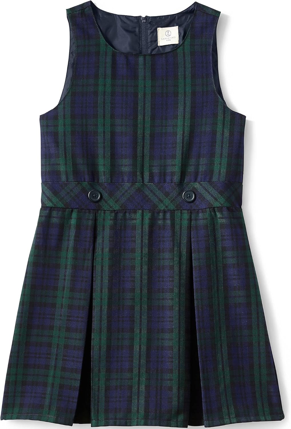 Lands' End Girls Uniform Plaid Jumper for All-Day Comfort