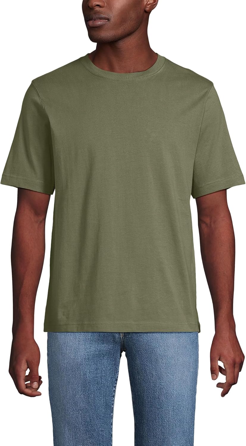 Lands' End Men's Super-T Short Sleeve T-Shirt for Comfort