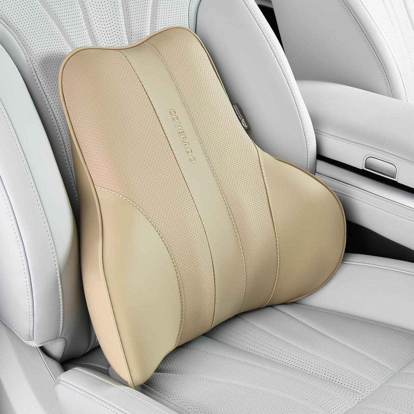 Coverado Lumbar Support Pillow for Car and Office Chair Comfort
