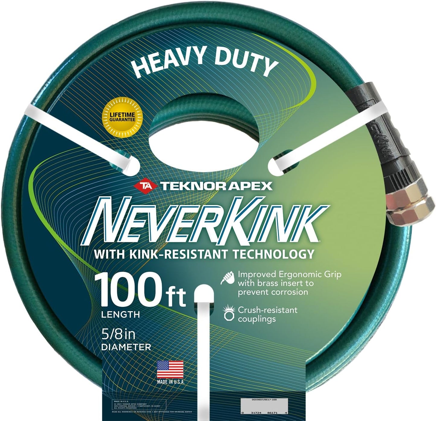Neverkink 5/8 in x 100 ft Heavy Duty Durable Garden Hose