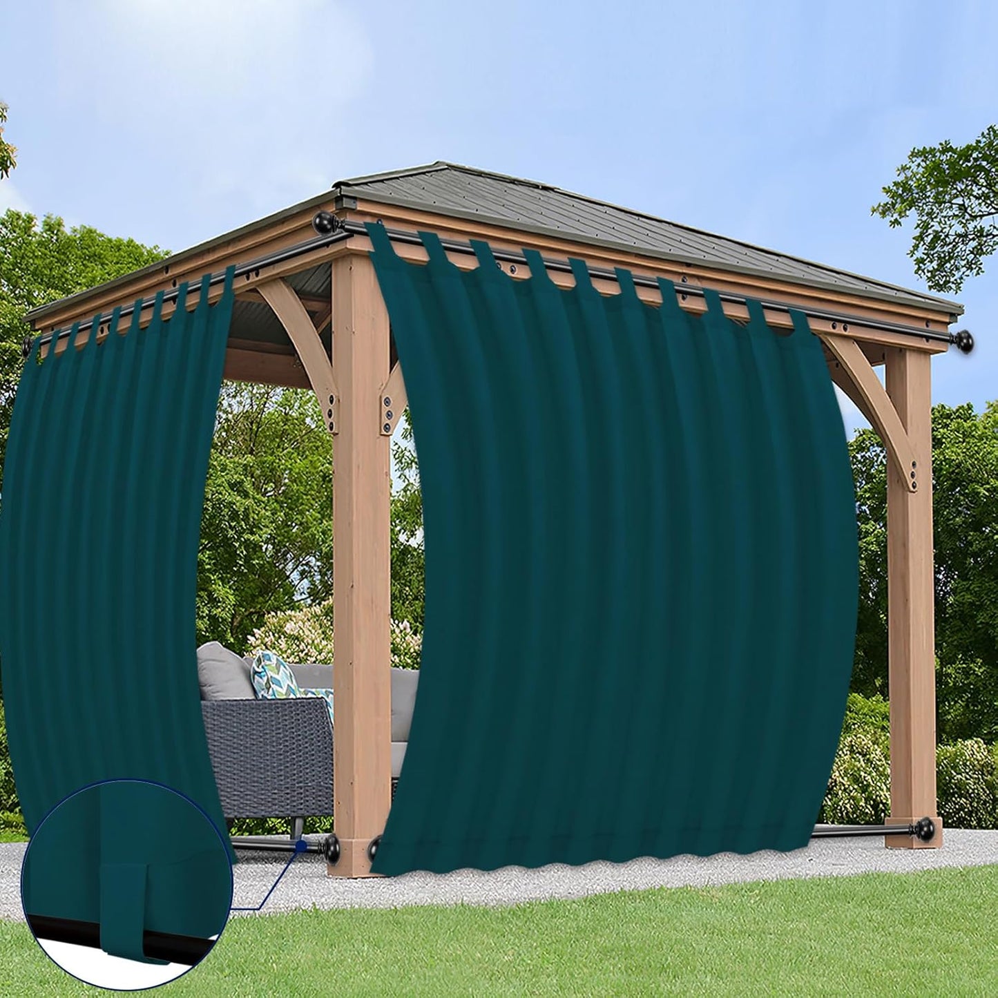 PureFit Outdoor Curtains for Privacy and Weather Resistance