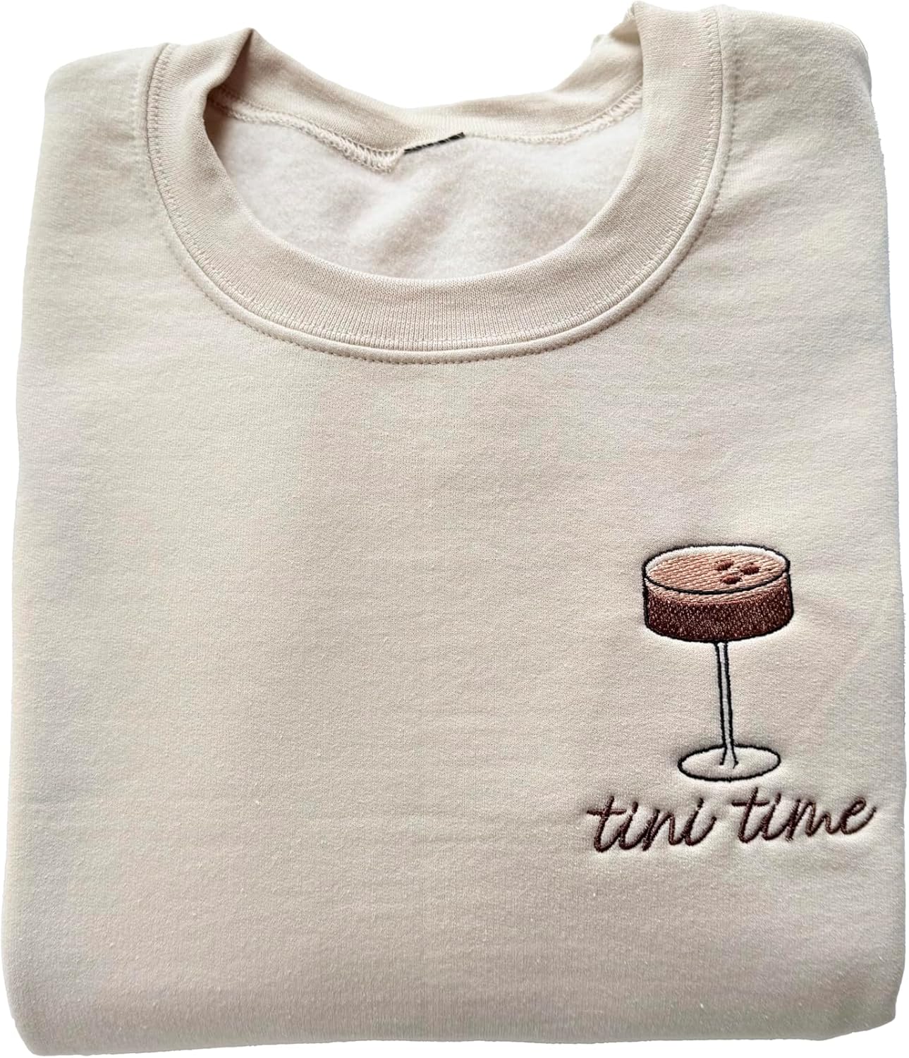 Embroidered Espresso Martini Sweatshirt for Martini Lovers