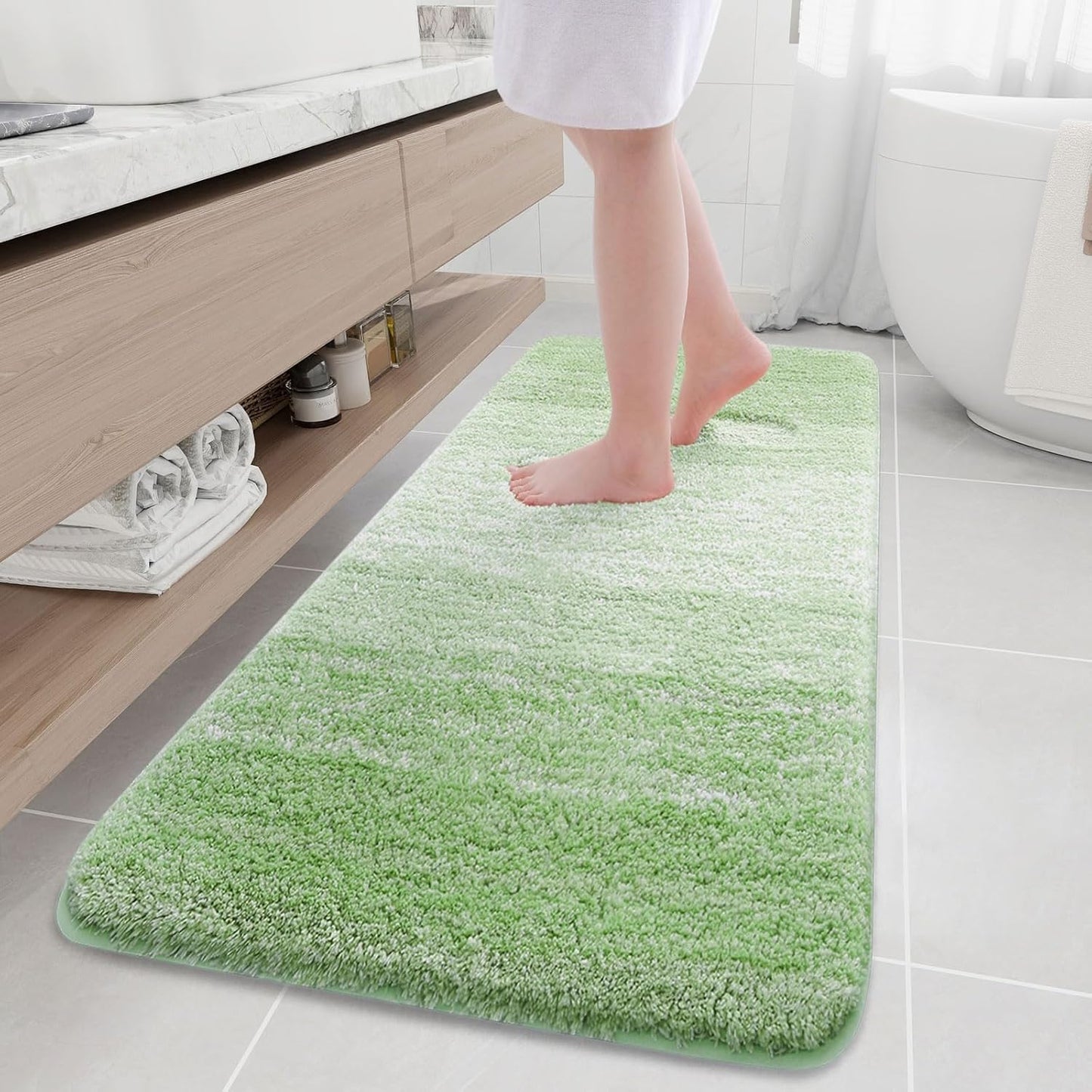 Arotive Microfiber Bathroom Rugs - Soft, Absorbent, Non-Slip Mats