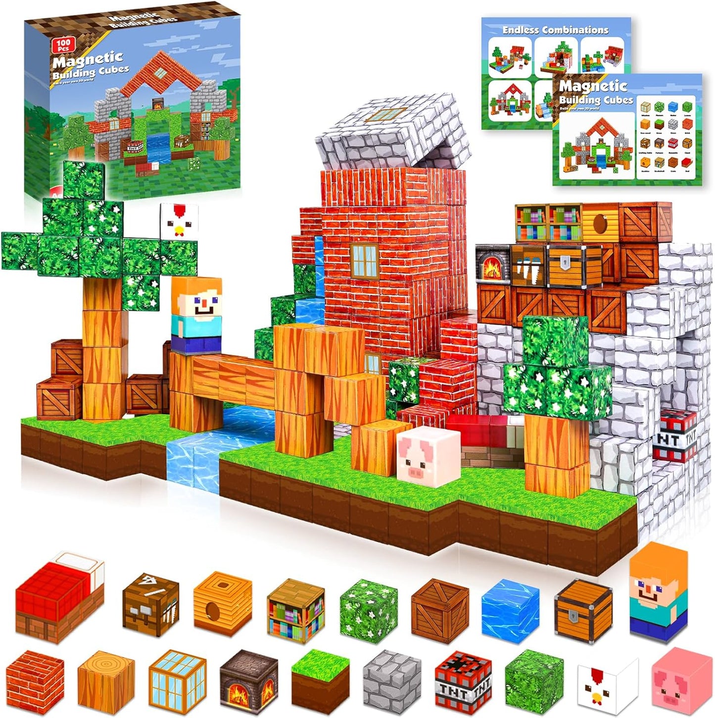 100PCS Goody King Magnetic Blocks | STEM Building Toy