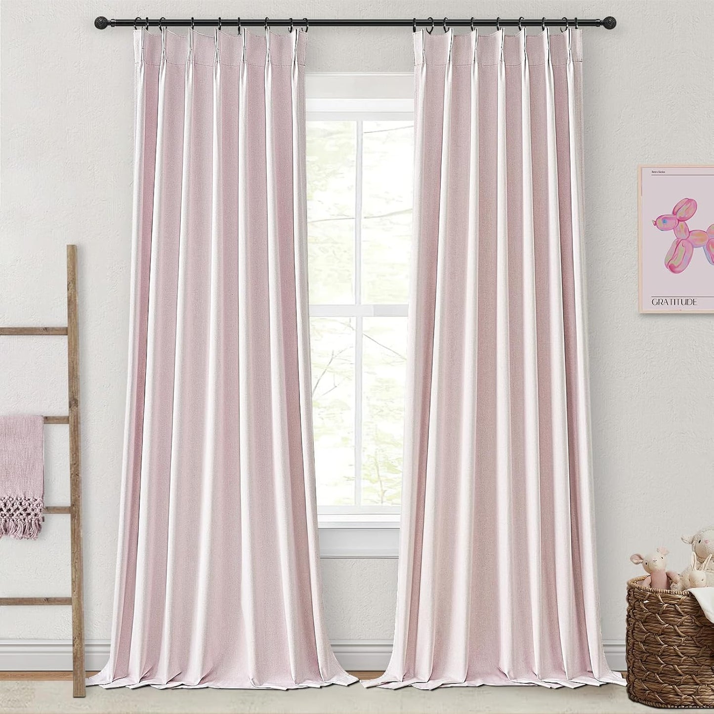 Pink Boho Blackout Curtains for Girls Room - Stylish & Functional