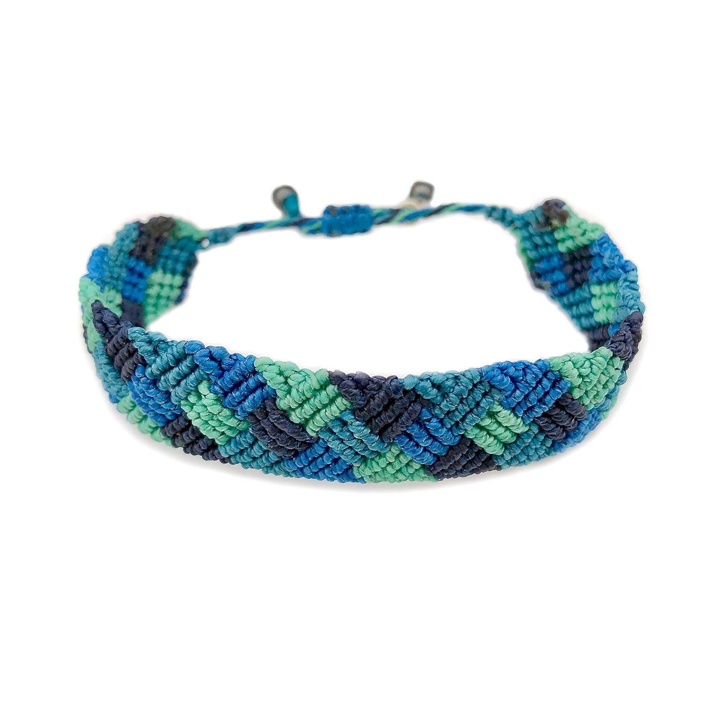 Macrame Bracelet Men Knot Friendship Bracelets in Blue Teal