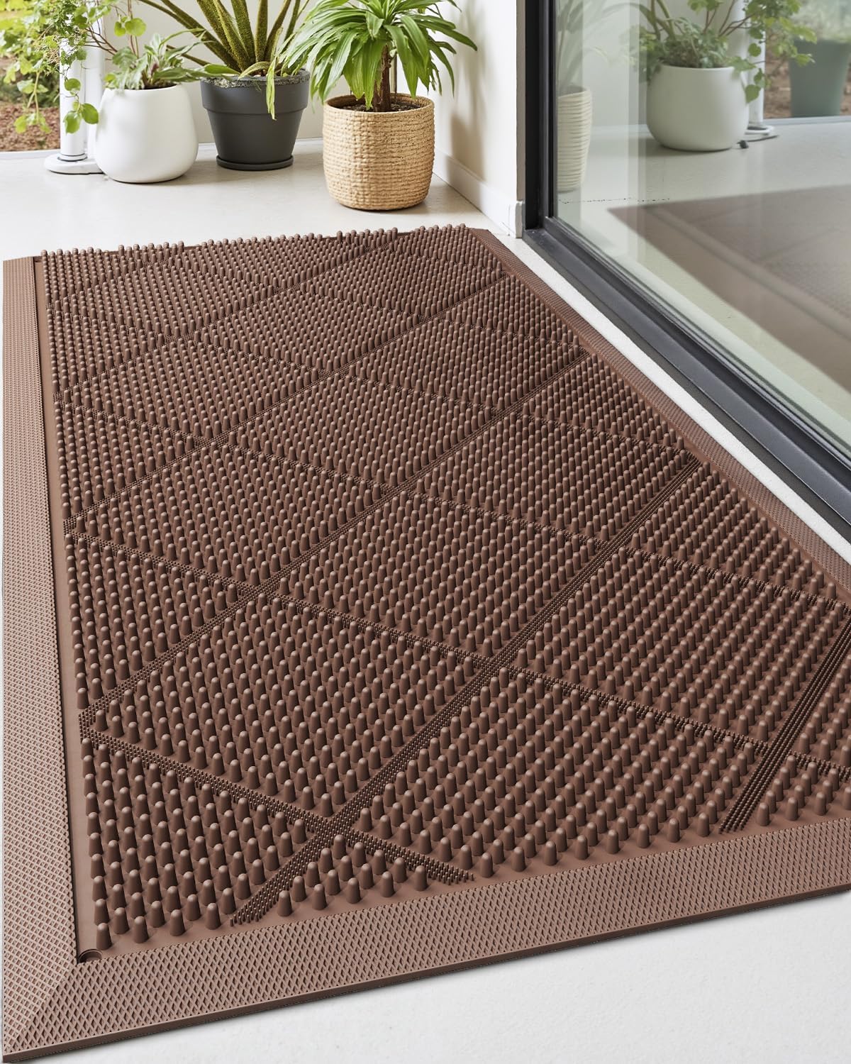 DEXI Front Door Mats Outside Entrance for All Weather Use