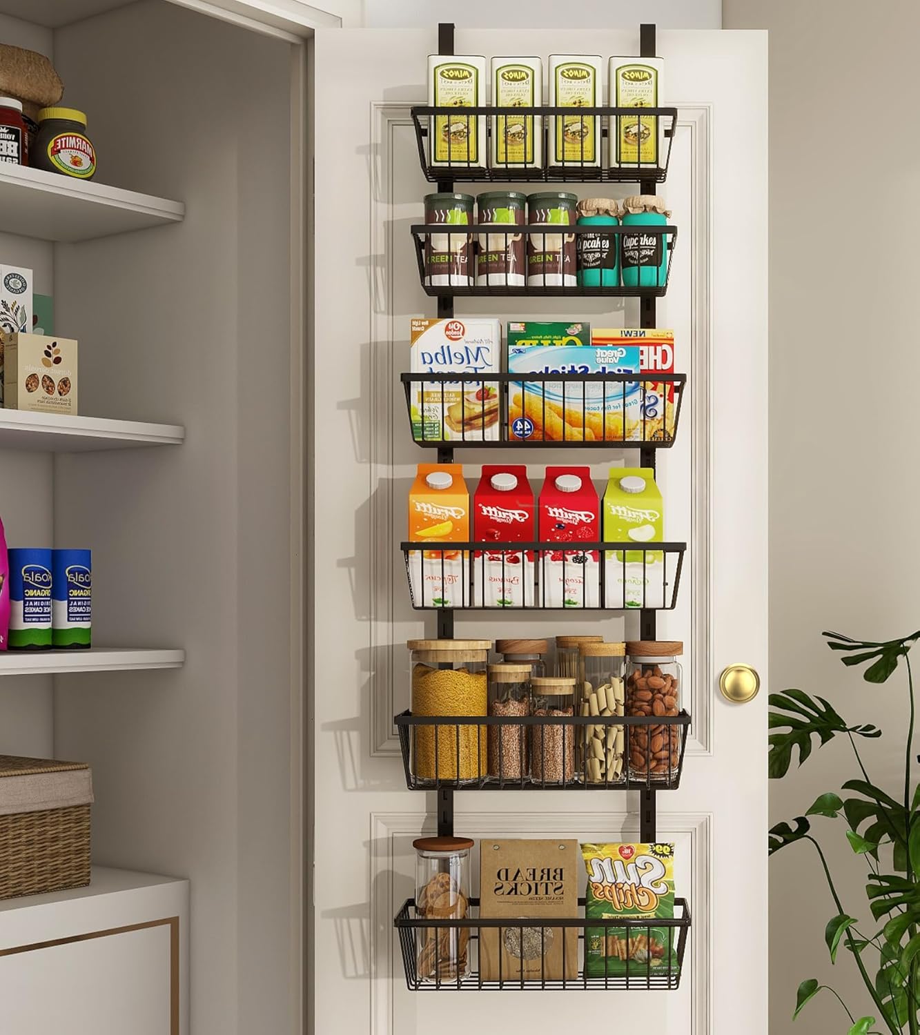 12 Inch Wide Over The Door Pantry Organizer for Home Storage