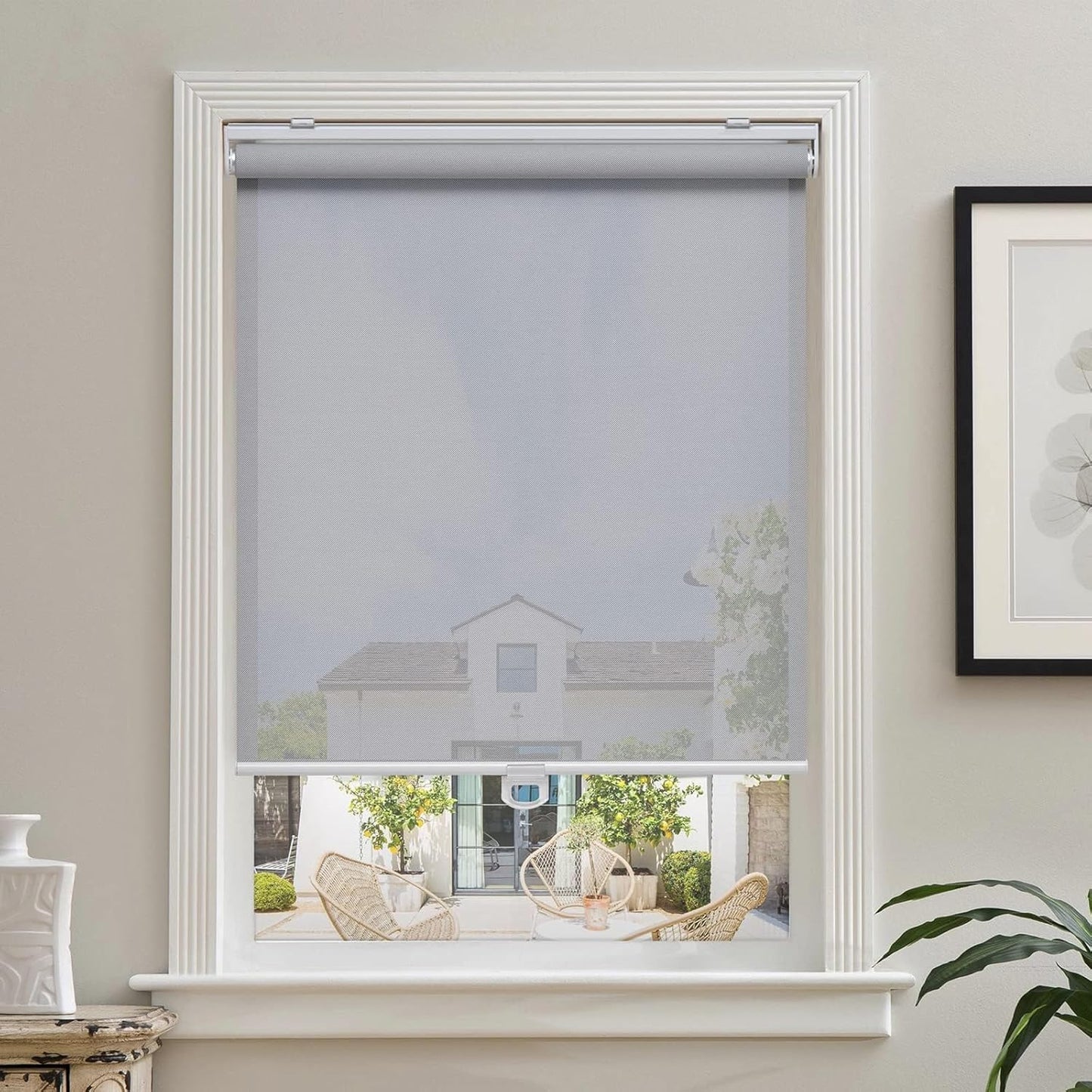 AOSKY Cordless Roller Shades for Windows with UV Protection